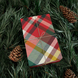 Papel De Presente Xadrez Red Check Elegante Farmhouse