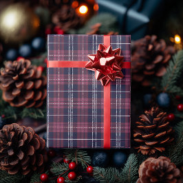 Papel De Presente Xadrez Red Tartan Clássica - Eterno e elegante
