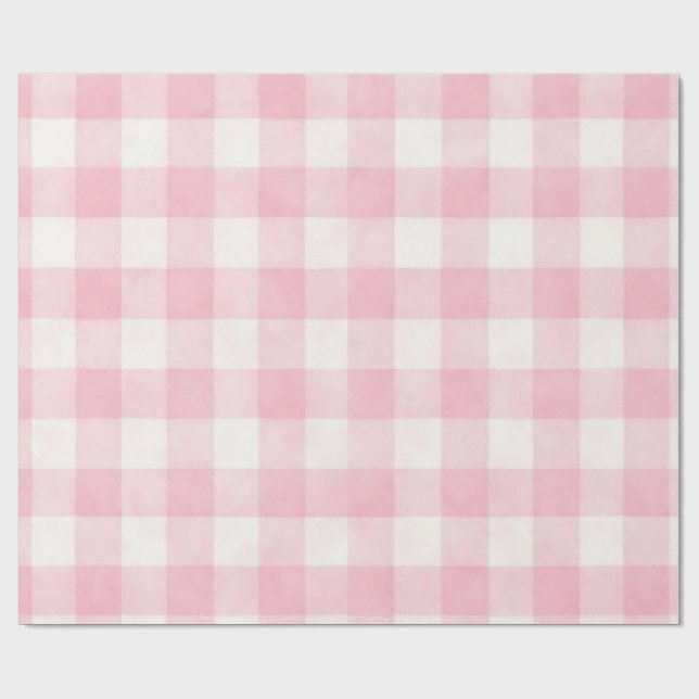 Papel De Presente Xadrez Rosa  (Aberto)