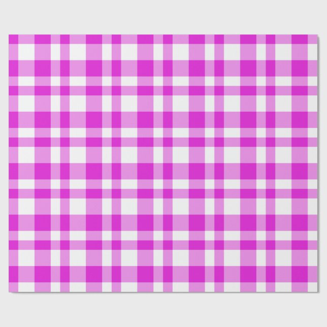 Papel De Presente Xadrez rosa (Aberto)