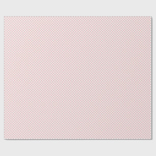 Papel De Presente Xadrez Rosa Bebê Minimalista Moderno