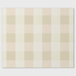 Papel De Presente Xadrez | Rosa & Creme