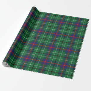 Papel De Presente Xadrez Rustic Green Classic Checkered Tartan