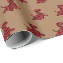 Xadrez Scottie Dog Gift Wrapping Paper Scotty