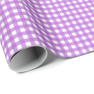 Papel De Presente Xadrez Simples Roxo Lilac
