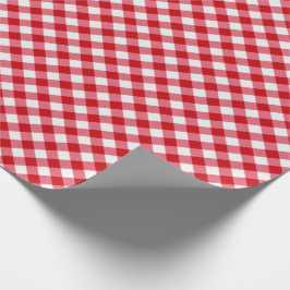 Papel De Presente xadrez tartan clássica textura branca vermelha clá