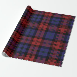 Papel De Presente Xadrez Tartan Red Purple Holiday Rustic
