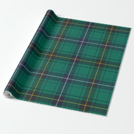 Papel De Presente Xadrez Verde Cheque Elegante Clan Henderson Tartan