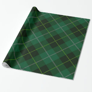 Papel De Presente Xadrez Verde de Natal