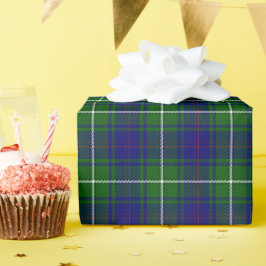 Papel De Presente Xadrez Verde e Azul MacNeil Tartan