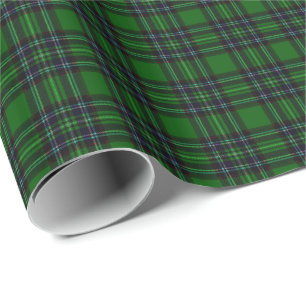Papel De Presente Xadrez verde e preta