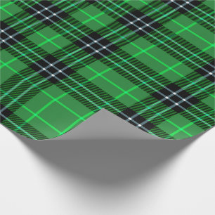 Papel De Presente Xadrez Verde Irlandesa