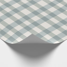Papel De Presente Xadrez Verde Simples Casa de Campo Rústica