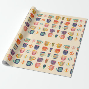 Papel De Presente Xícaras de Café