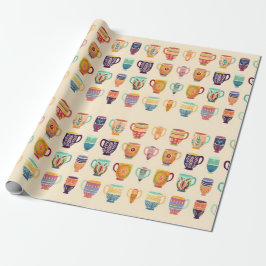 Papel De Presente Xícaras de Café