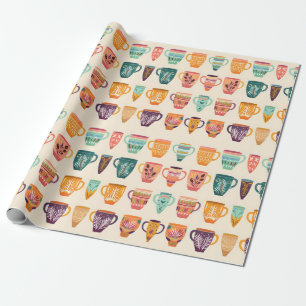 Papel De Presente Xícaras de Café