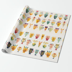 Papel De Presente Xícaras de Café