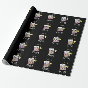 Papel De Presente Xícaras de Chá Piadas de Sutiã Engraçadas Fundo Es