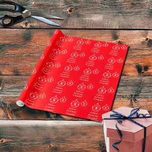 Papel De Presente Xmas Balls - Felizes feriados em húngaro