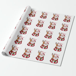 Papel De Presente Xmas Gift Cheer Papai Noel