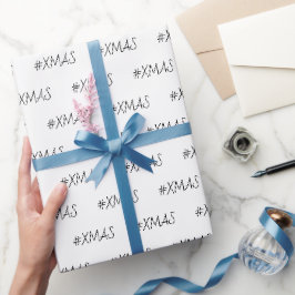 Papel De Presente XMAS Preto e Branco Personalizado Fashion