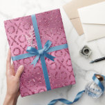 Papel De Presente XOXO cor-de-rosa<br><div class="desc">brilho cor-de-rosa xoxo amor</div>