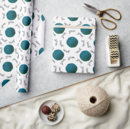 Papel De Presente Yarn Lover - Teal Yarn Balls