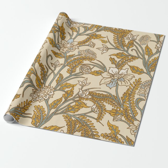 Papel De Presente Yellow Fancy Roses (Desenrolado)