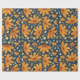 Papel De Presente Yellow Luxe Florals
