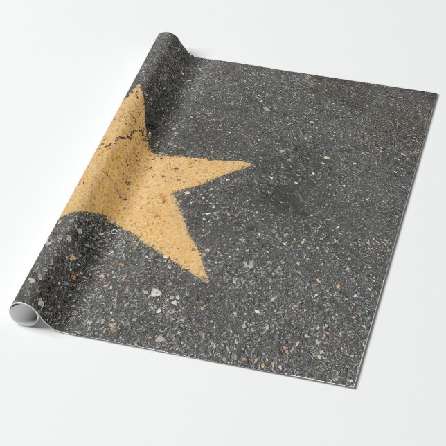 Papel De Presente Yellow star-printed pavement (Desenrolado)