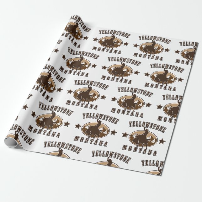 Papel De Presente Yellowstone Montana (Desenrolado)