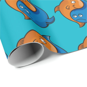 Papel De Presente Yin Yang Fish Cartoon