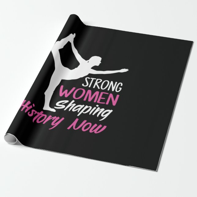 Papel De Presente Yoga Lover | Mulher Forte Yoga (Desenrolado)