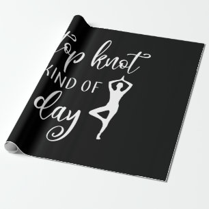 Papel De Presente Yoga Lover Yoga Top Knot Tipo Day
