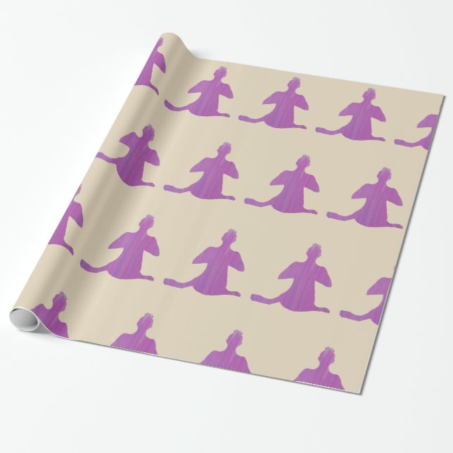 Papel De Presente Yoga, Sukhasana Wrapper Paper (Desenrolado)