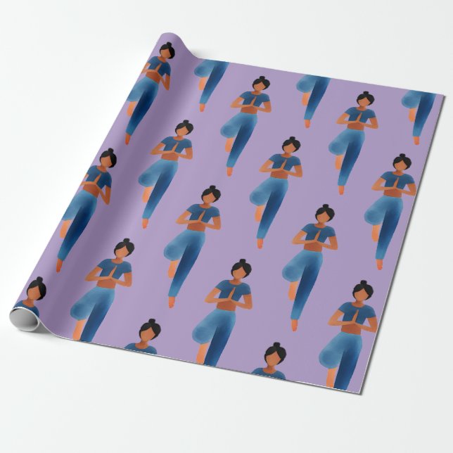 Papel De Presente Yogini Asana Yoga (Desenrolado)