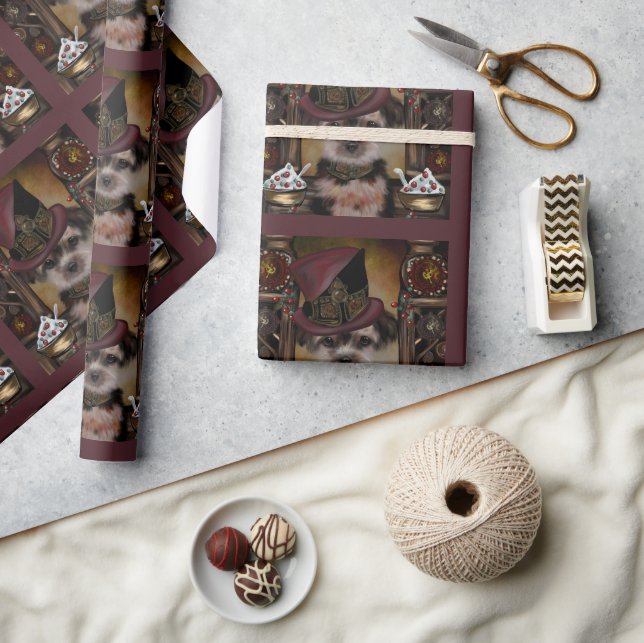 Papel De Presente Yorkie Poo (Artesanato)