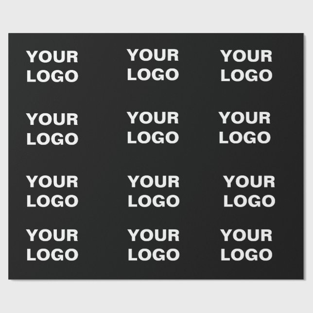Papel De Presente Your Logo Here Simple Stylish Modern Minimal Logo  (Aberto)
