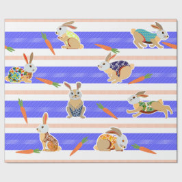 Papel De Presente Zanahorias y Conejitos