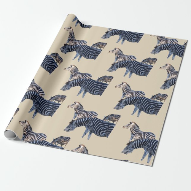 Papel De Presente Zebra África (Desenrolado)