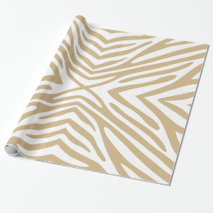 Papel De Presente Zebra do ponto morto de Tan