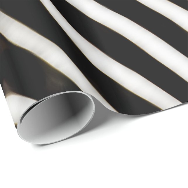 Papel De Presente Zebra Stripes (Ponta do rolo)