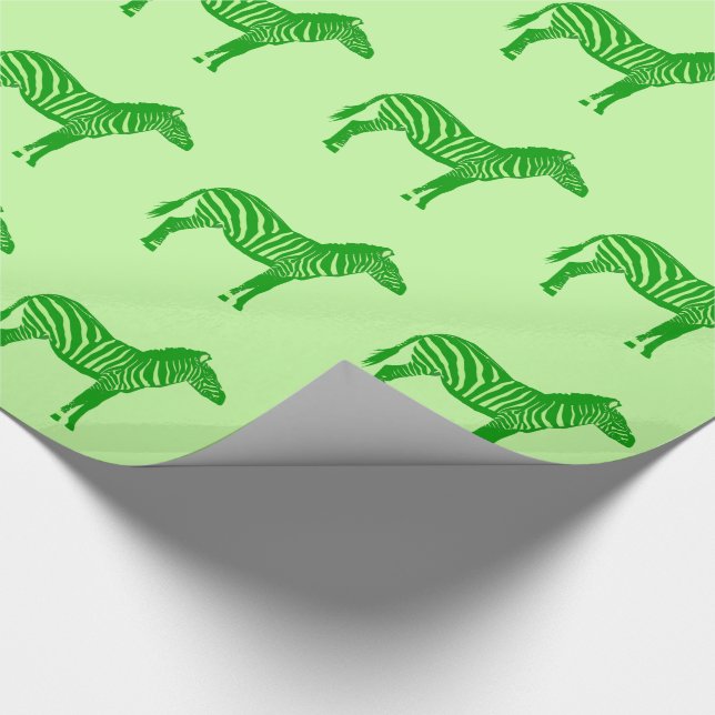 Papel De Presente Zebras - Sombras do Verde limão (Ponta)