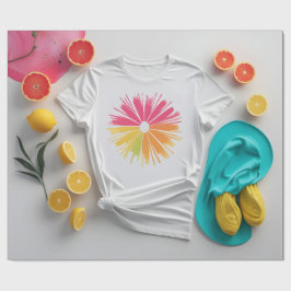 Papel De Presente Zesty Limão & Rosa