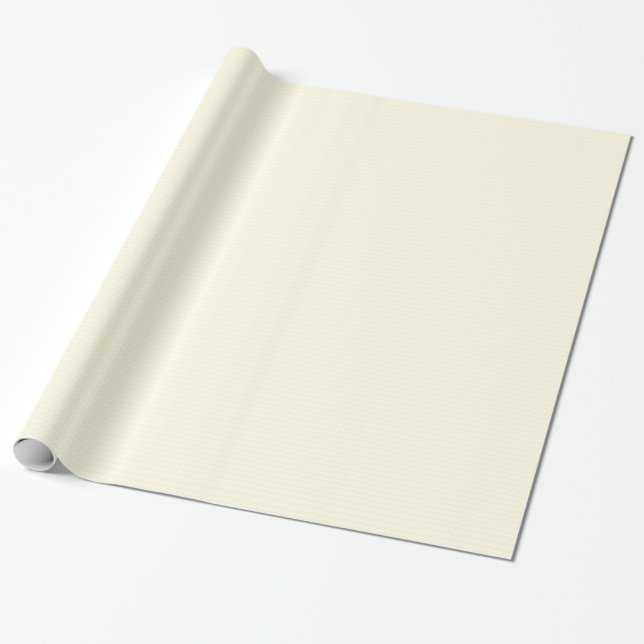 Papel De Presente Ziguezague largamente - branco e creme (Desenrolado)