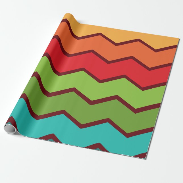 Papel De Presente Zigzag 1970 (Desenrolado)