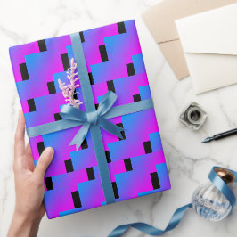 Papel De Presente Zigzag Colorido Azul Cor-de-rosa, cor-de-rosa, pre