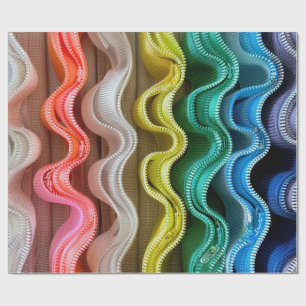 Papel De Presente Zippers Wavy