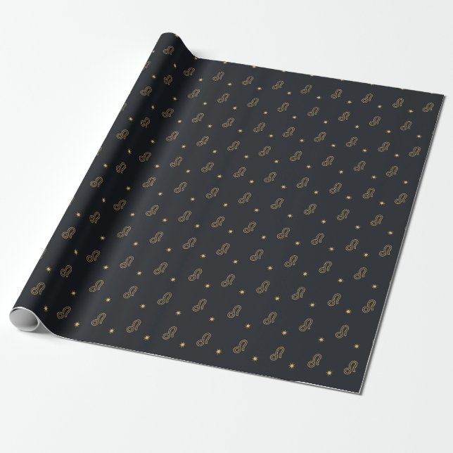 Papel De Presente Zodiac Leo - Sinal Wraping Paper (Desenrolado)