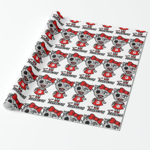 Papel De Presente Zombie Bridesmaid do Casamento